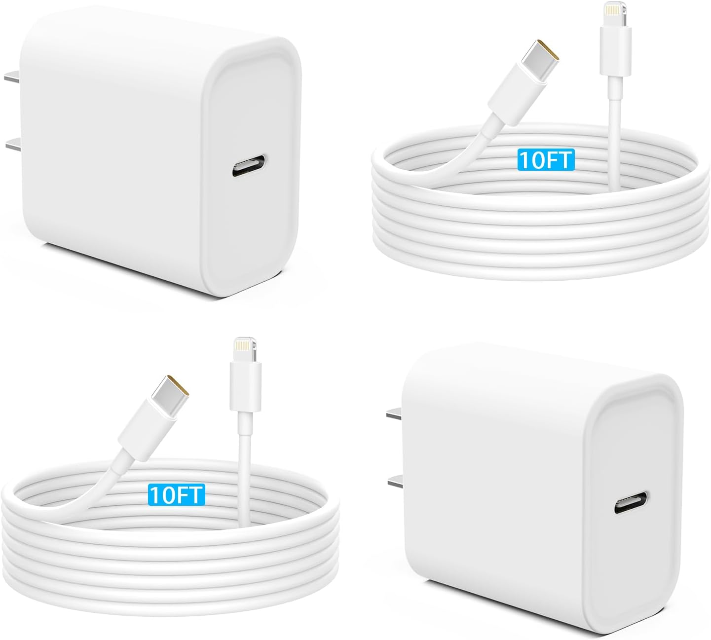 Fast Charger [MFi Certified] 2 Pack