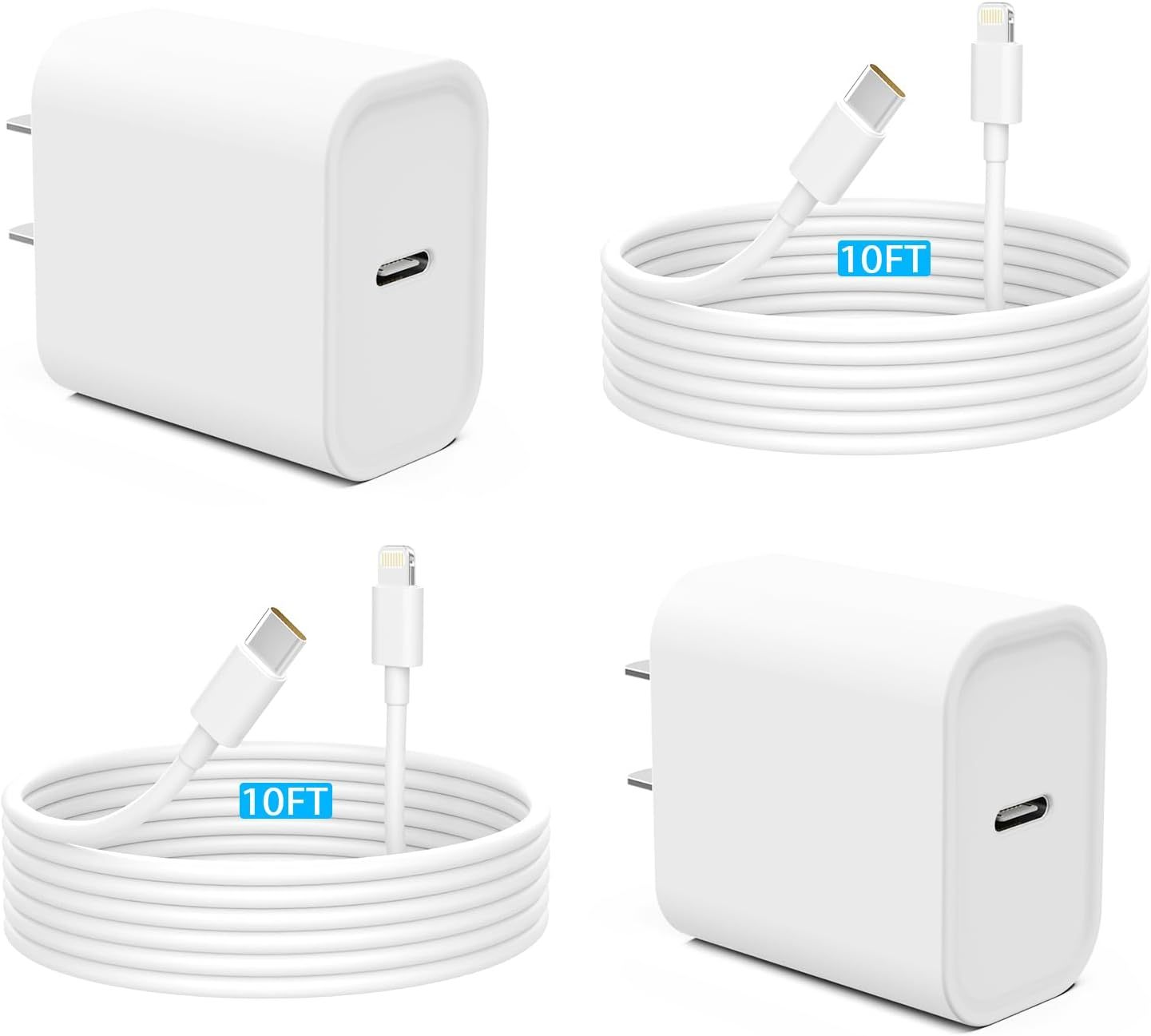 Fast Charger [MFi Certified] 2 Pack