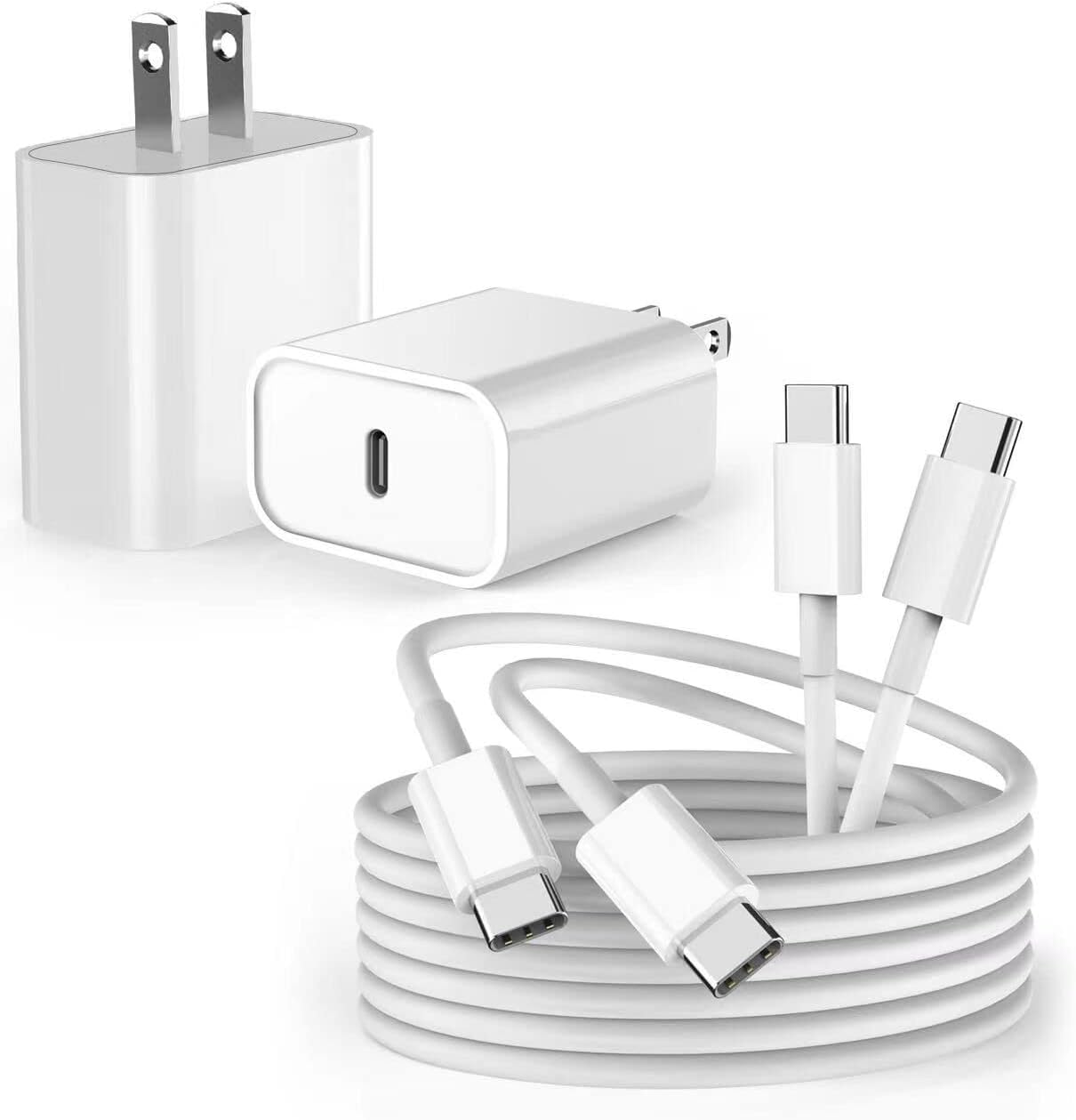  [2Pk] 10FT USB C Cable [MFI Certified]20W USB C Charger