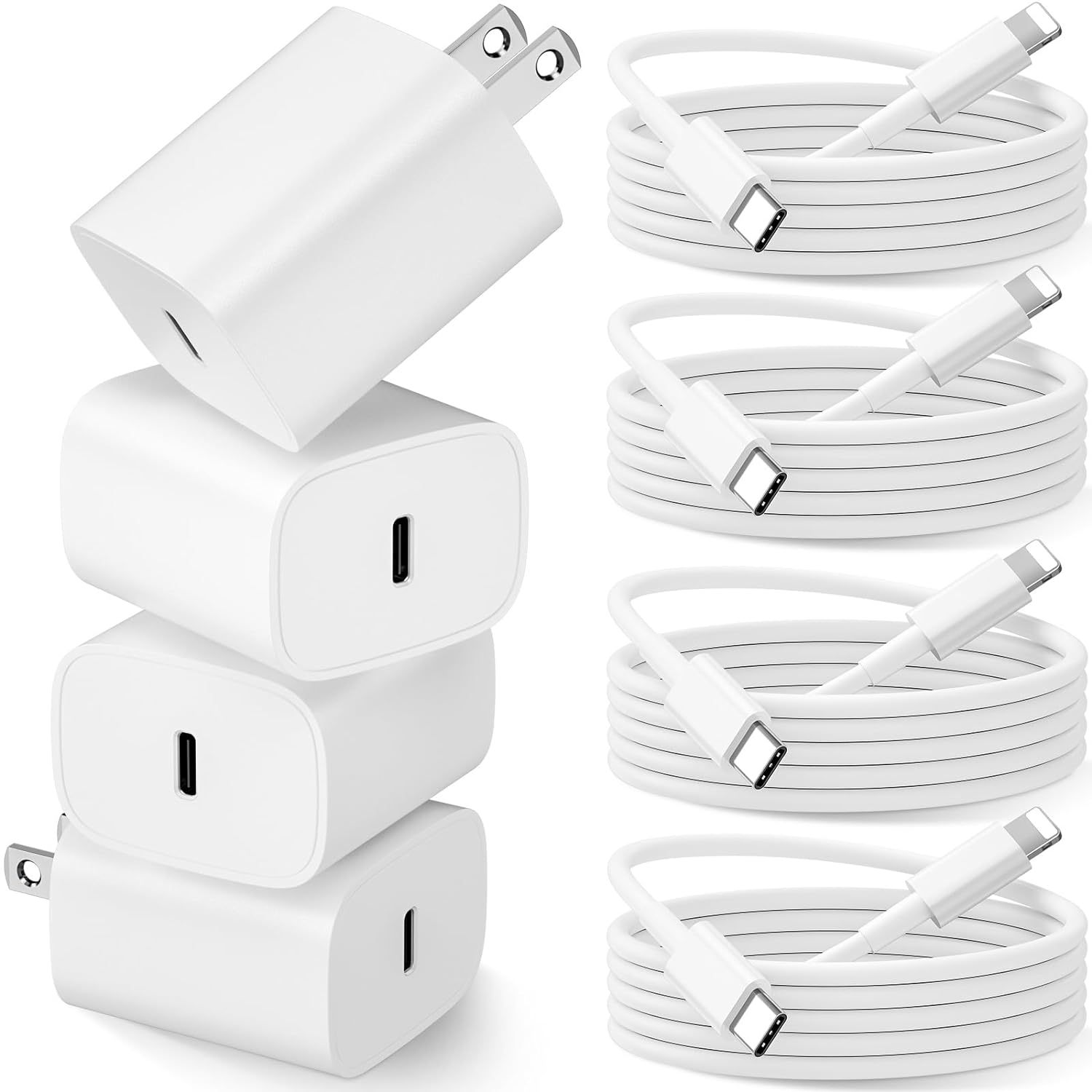 Charger Fast Charging, 20W PD 4 pack