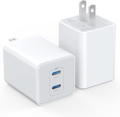 USB C Wall Charger 40W, 2 Pack Dual Port 20W PD 3.0