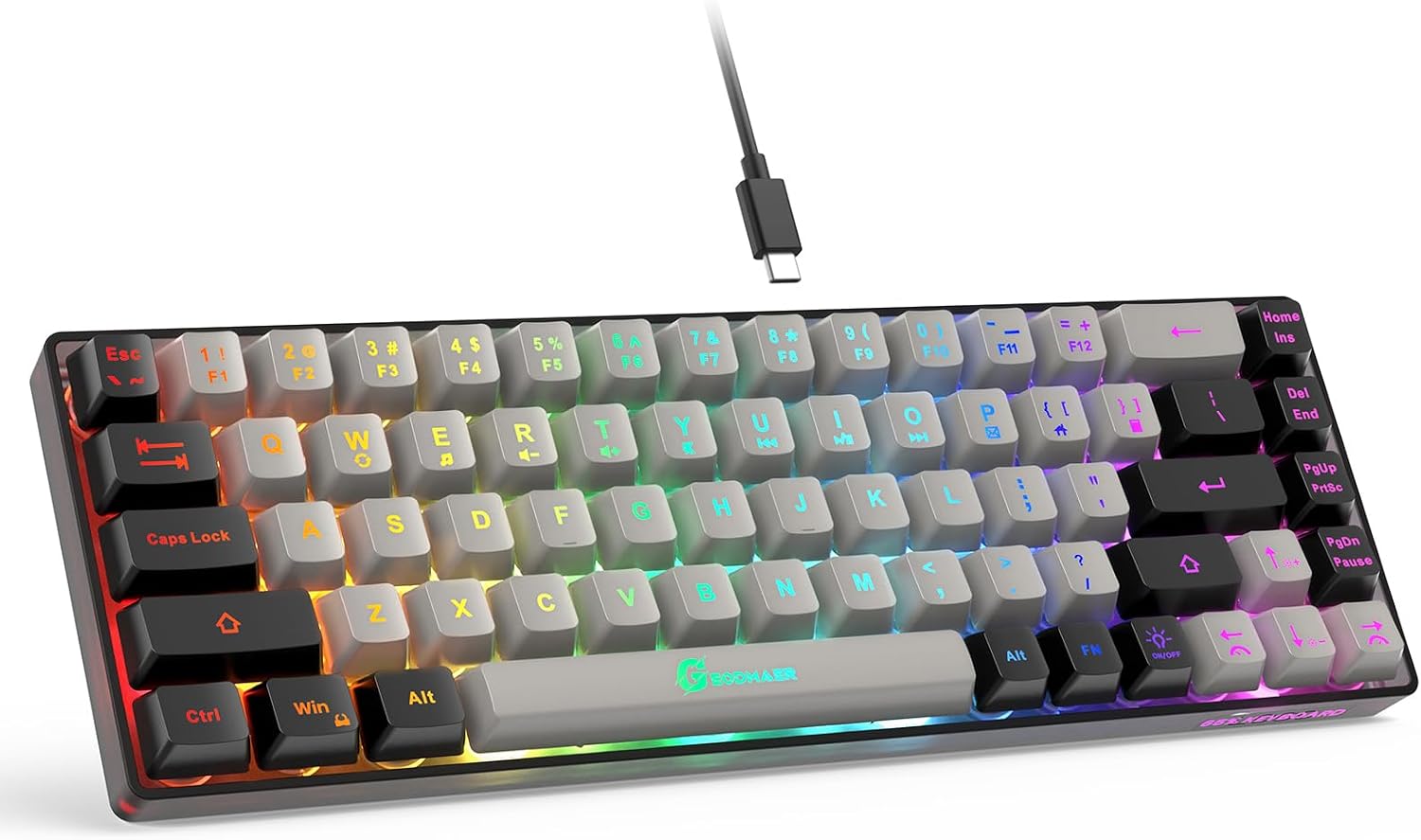 68 Keys Membrane Gaming Wired Keyboard for PC Laptop Windows Gamer – wuupuu