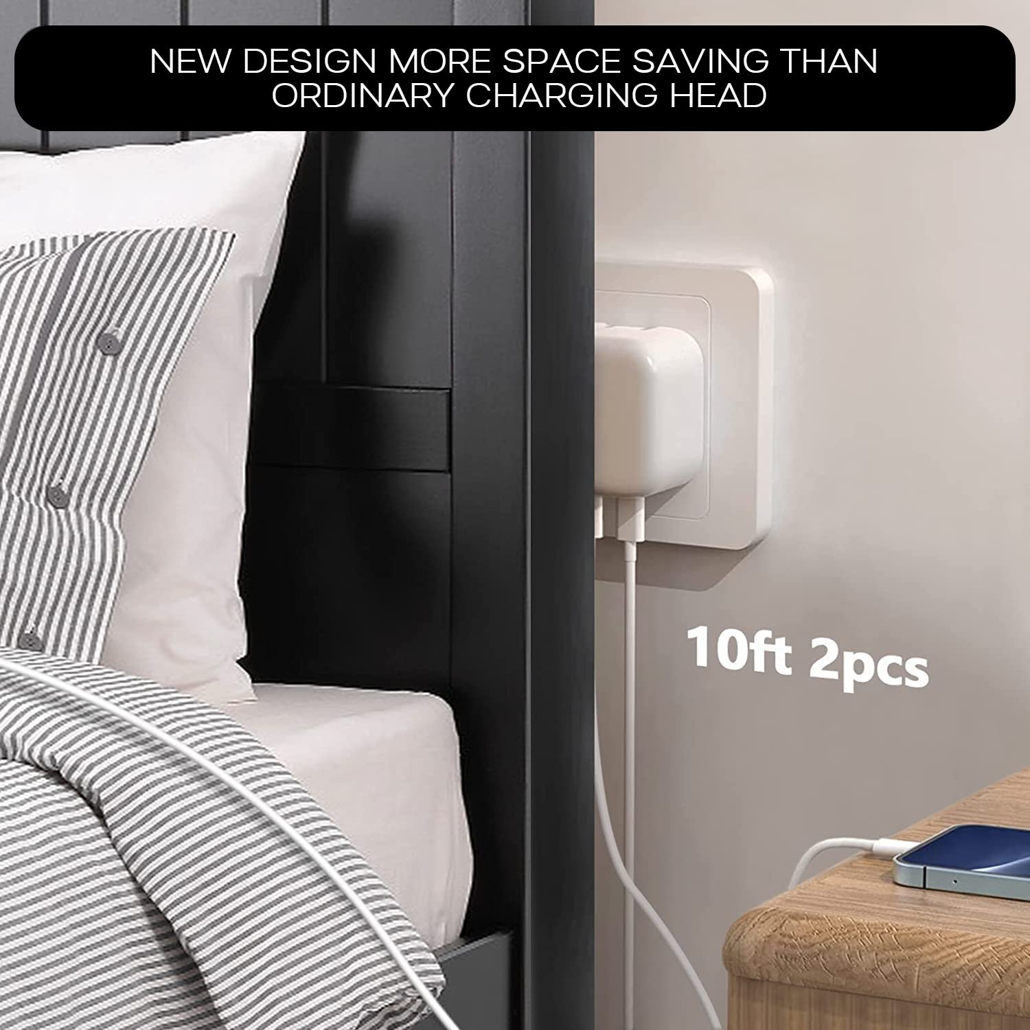 Charger Fast Charging, 40W Dual USB C Wall Charger [MFi Certified] 2Pack