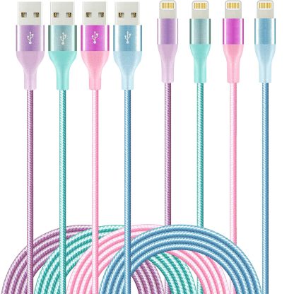 Fast Charging Lightning 6ft 4 Pack  