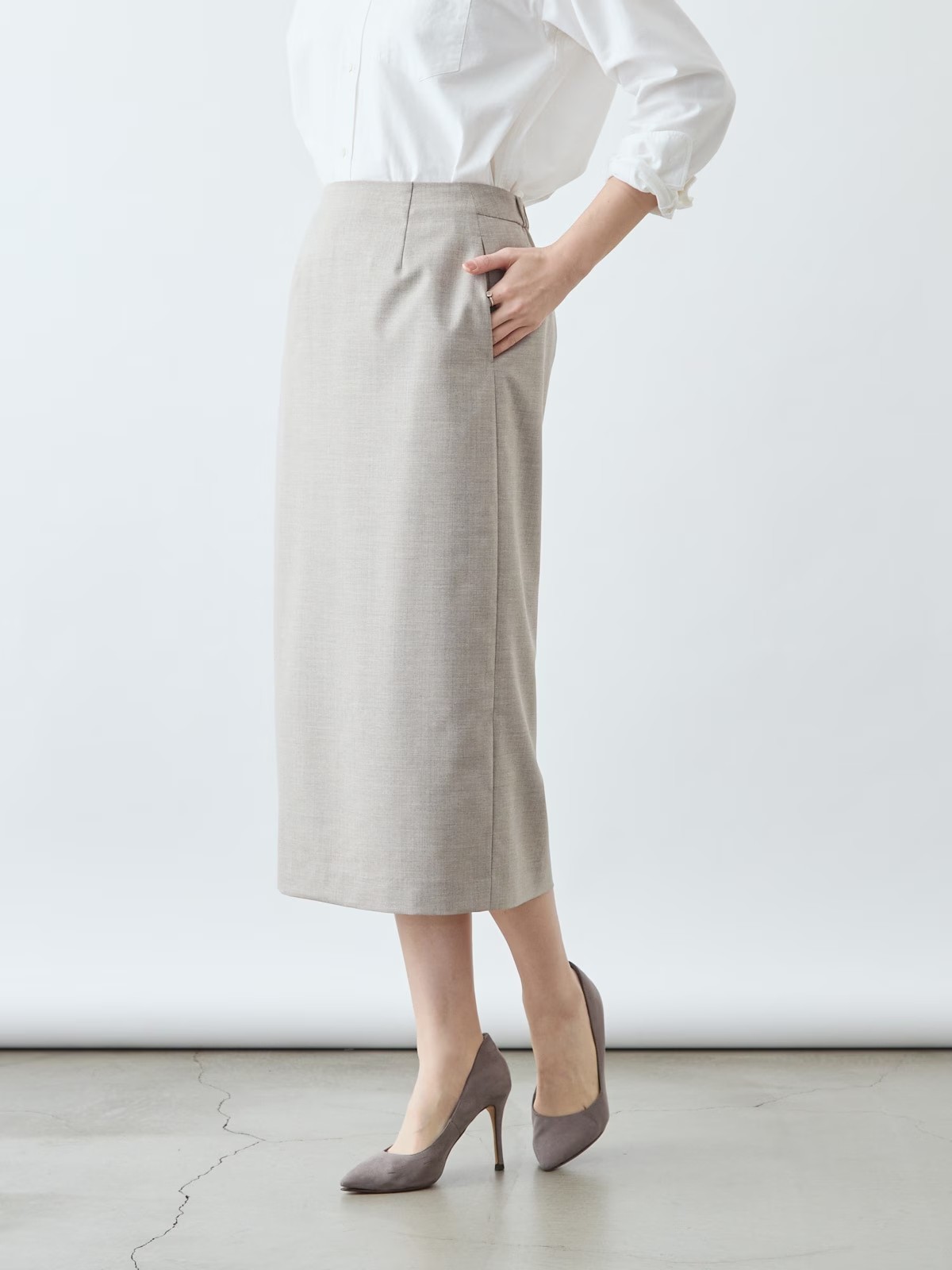 上質イージーストレートスカート