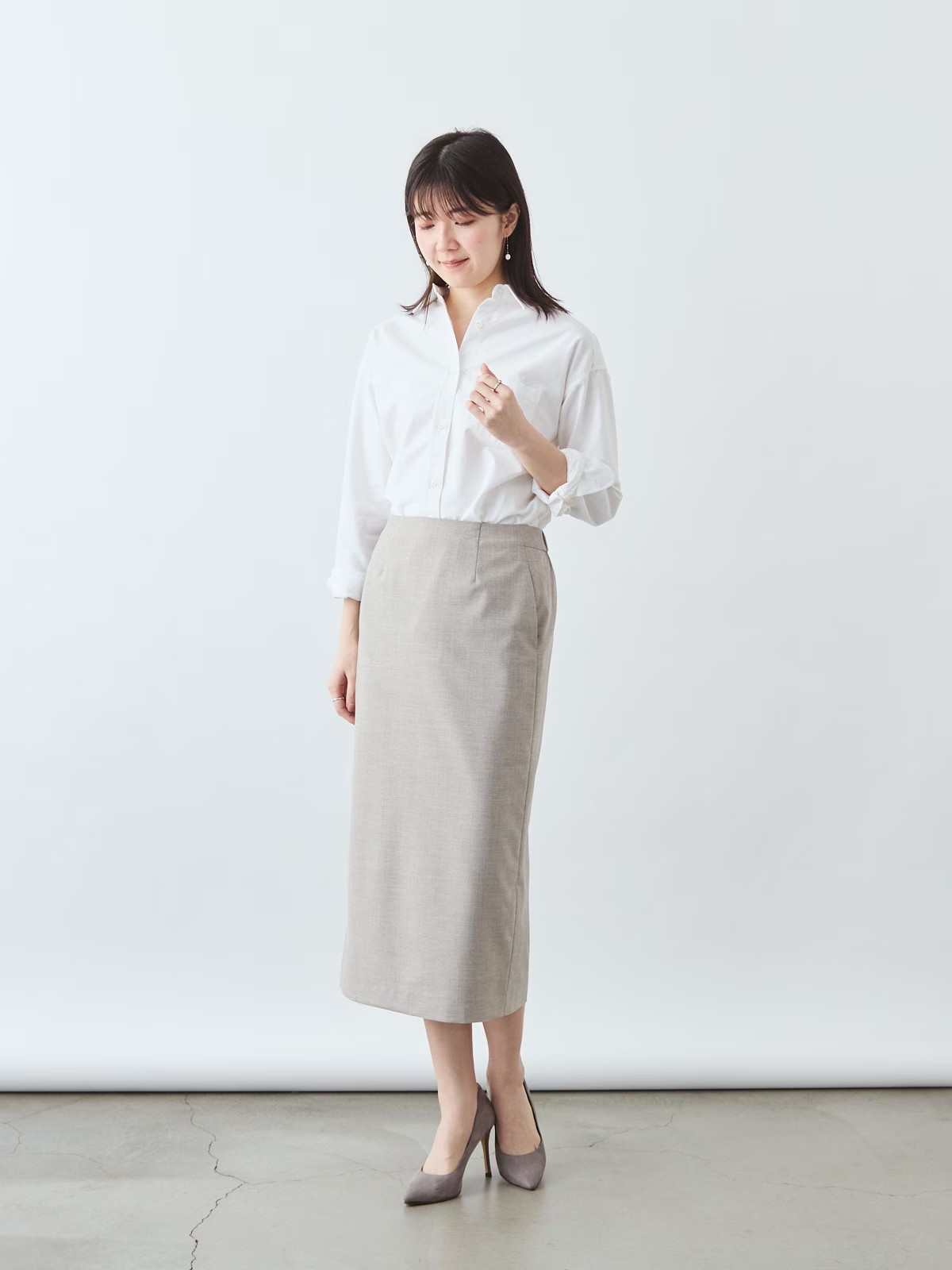 上質イージーストレートスカート