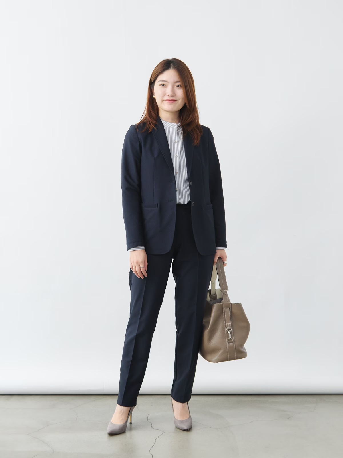 ストライプバンドカラーブラウス バランサーキュラー