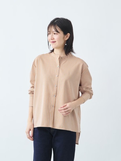 ストライプバンドカラーブラウス バランサーキュラー