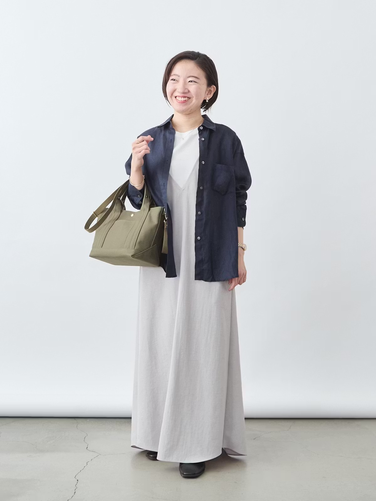 リネンライクジャンパースカート