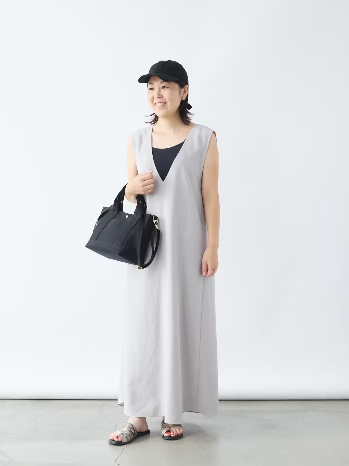 リネンライクジャンパースカート