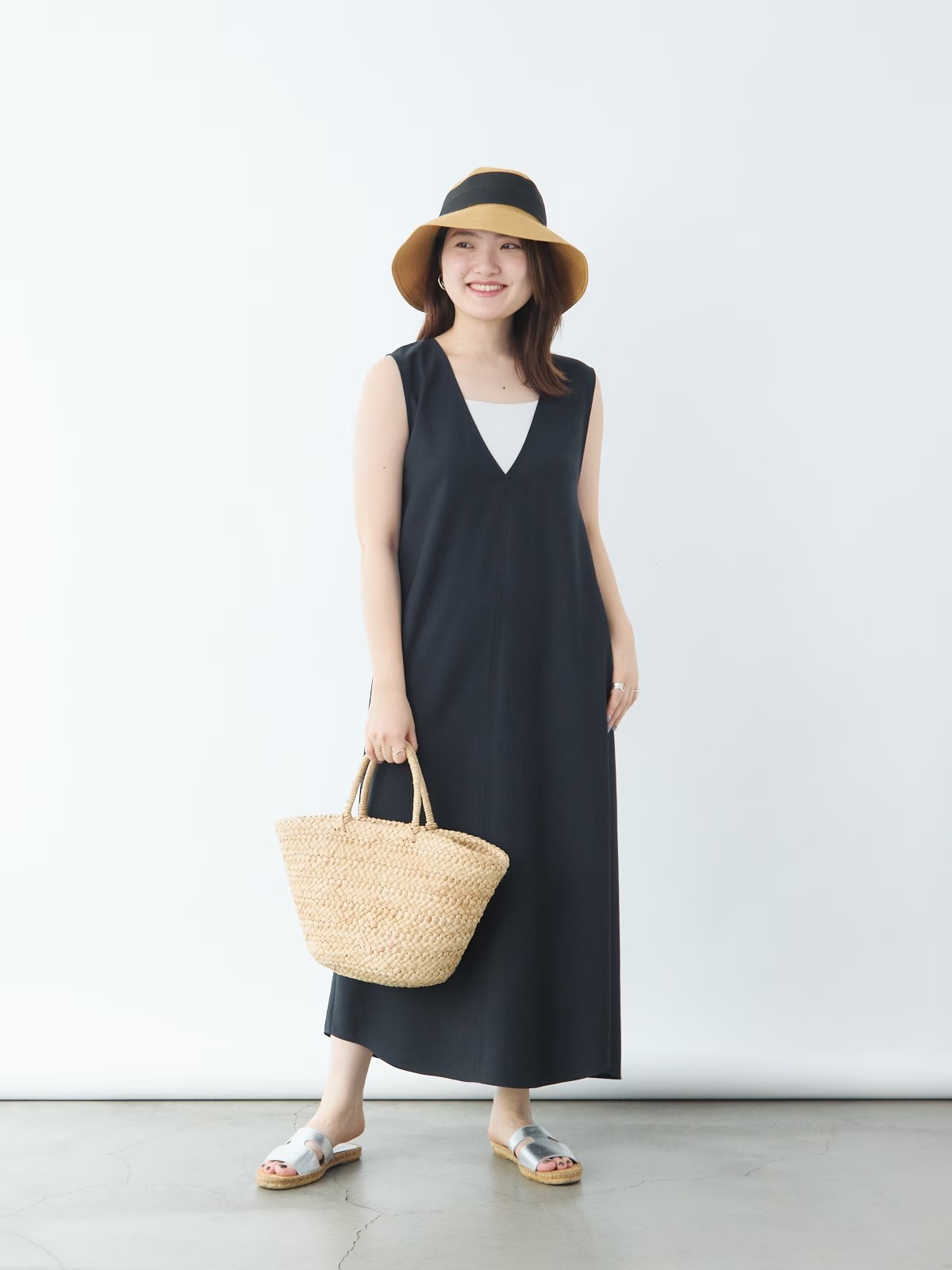 リネンライクジャンパースカート