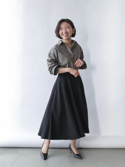 ノータックフレアスカート