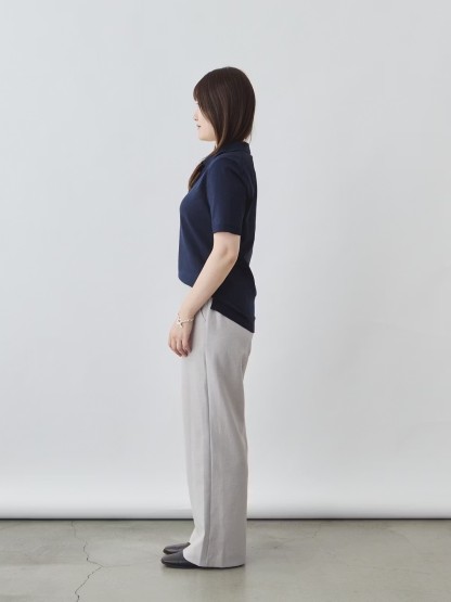 リネンライクパンツ セミワイド