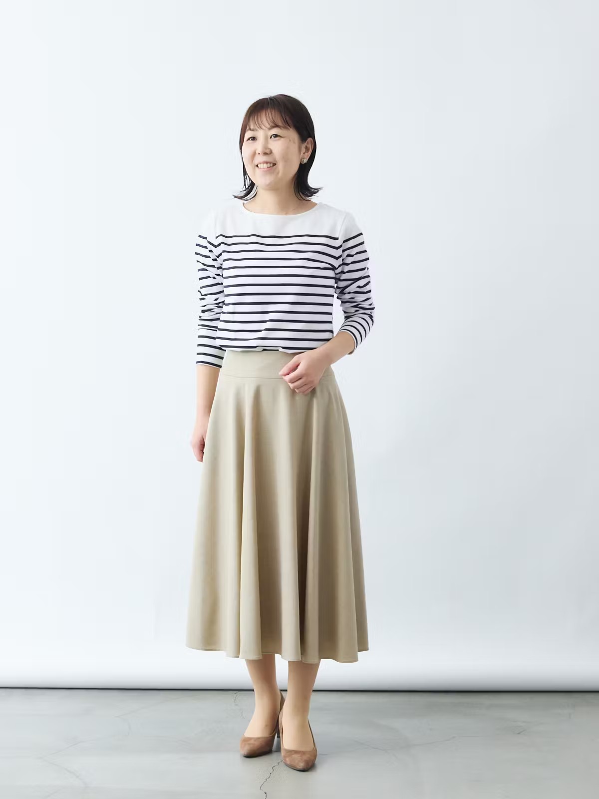 ノータックフレアスカート