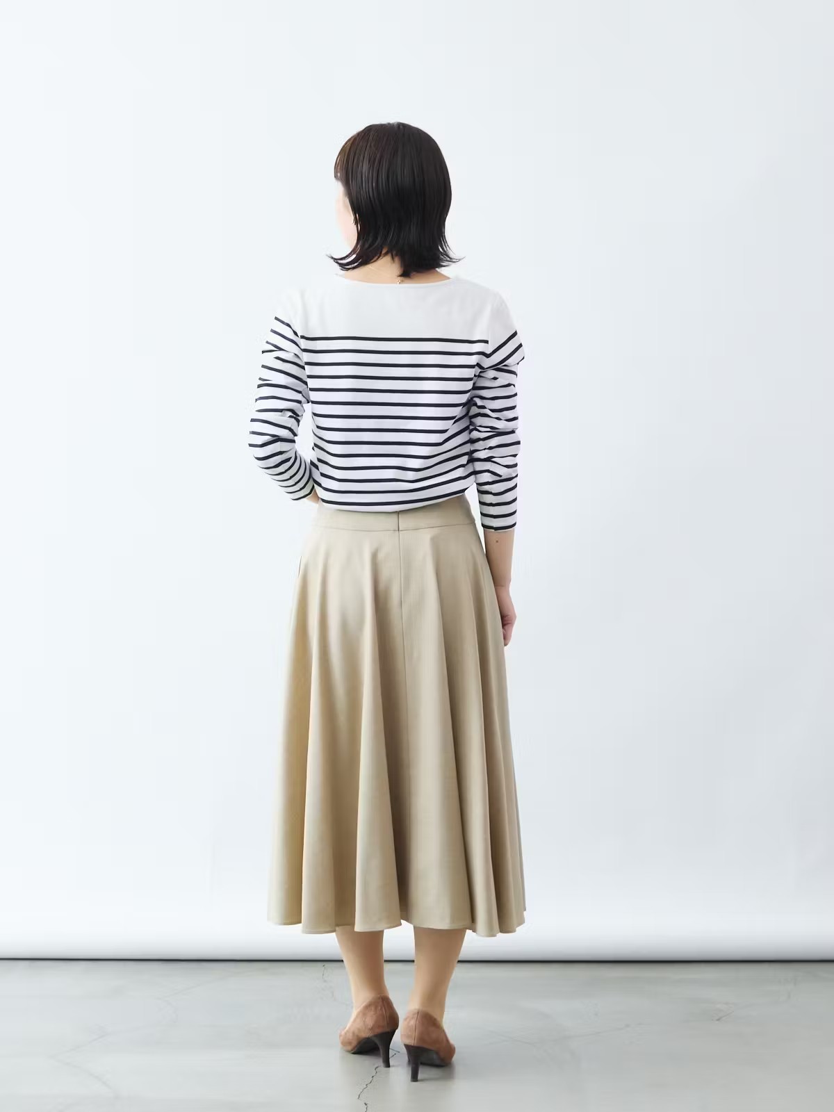ノータックフレアスカート