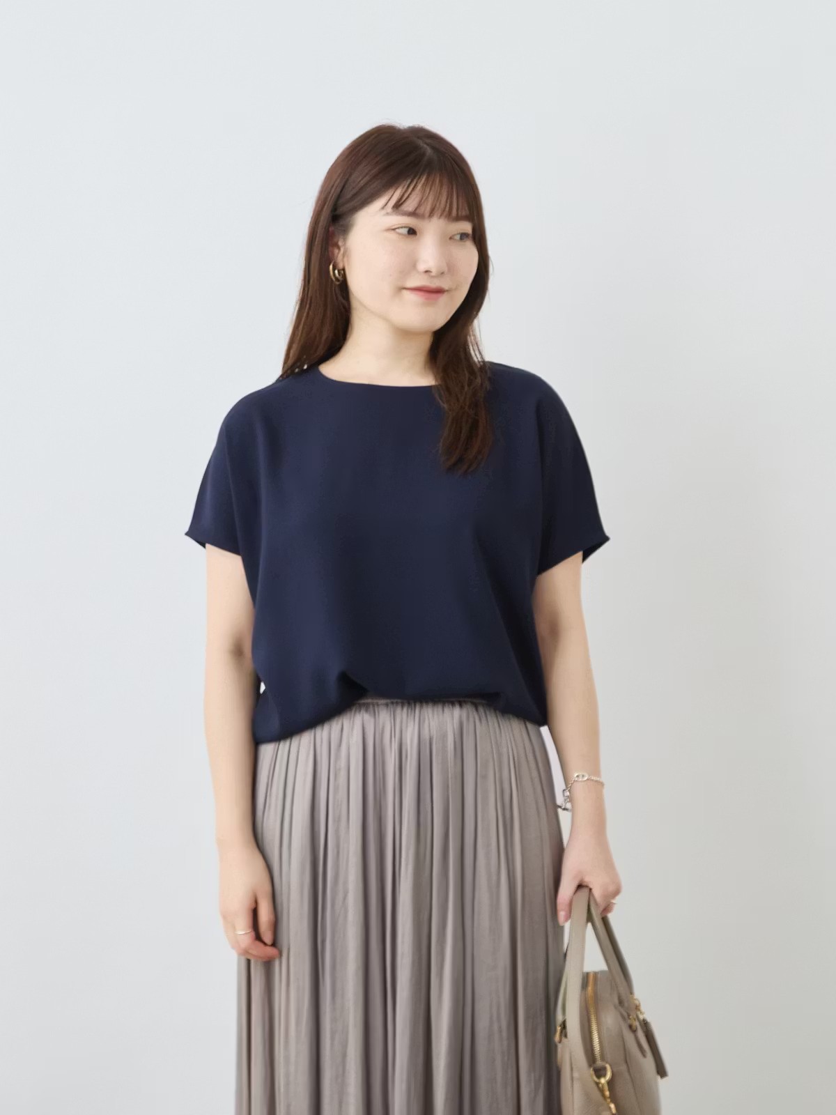 洗えるフレンチスリーブブラウス