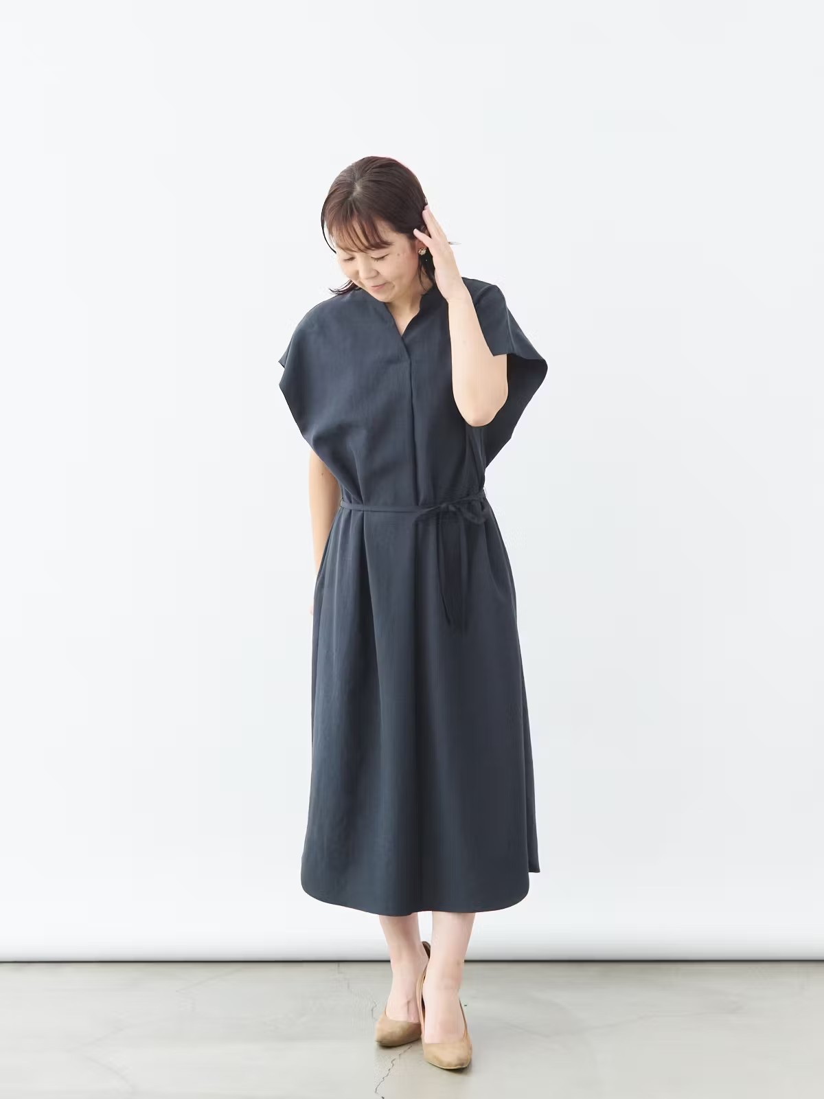 リネンライクワンピース