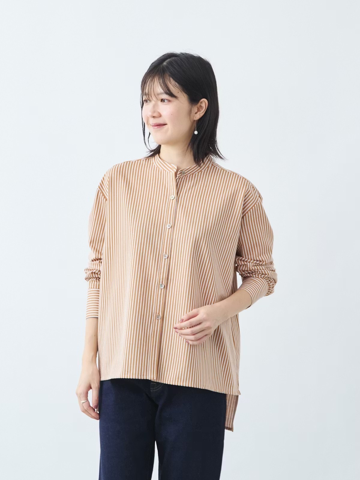 ストライプバンドカラーブラウス バランサーキュラー