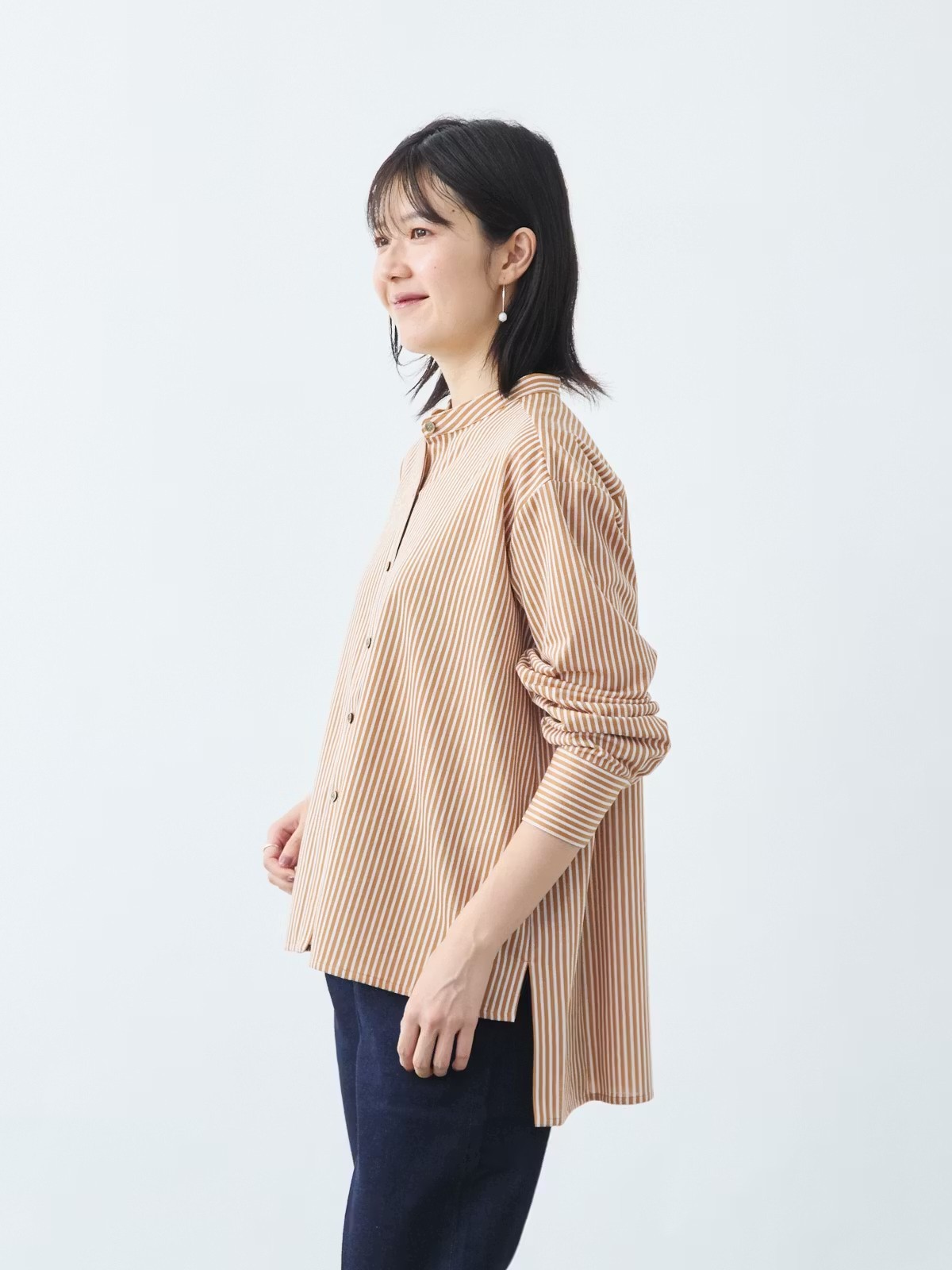 ストライプバンドカラーブラウス バランサーキュラー