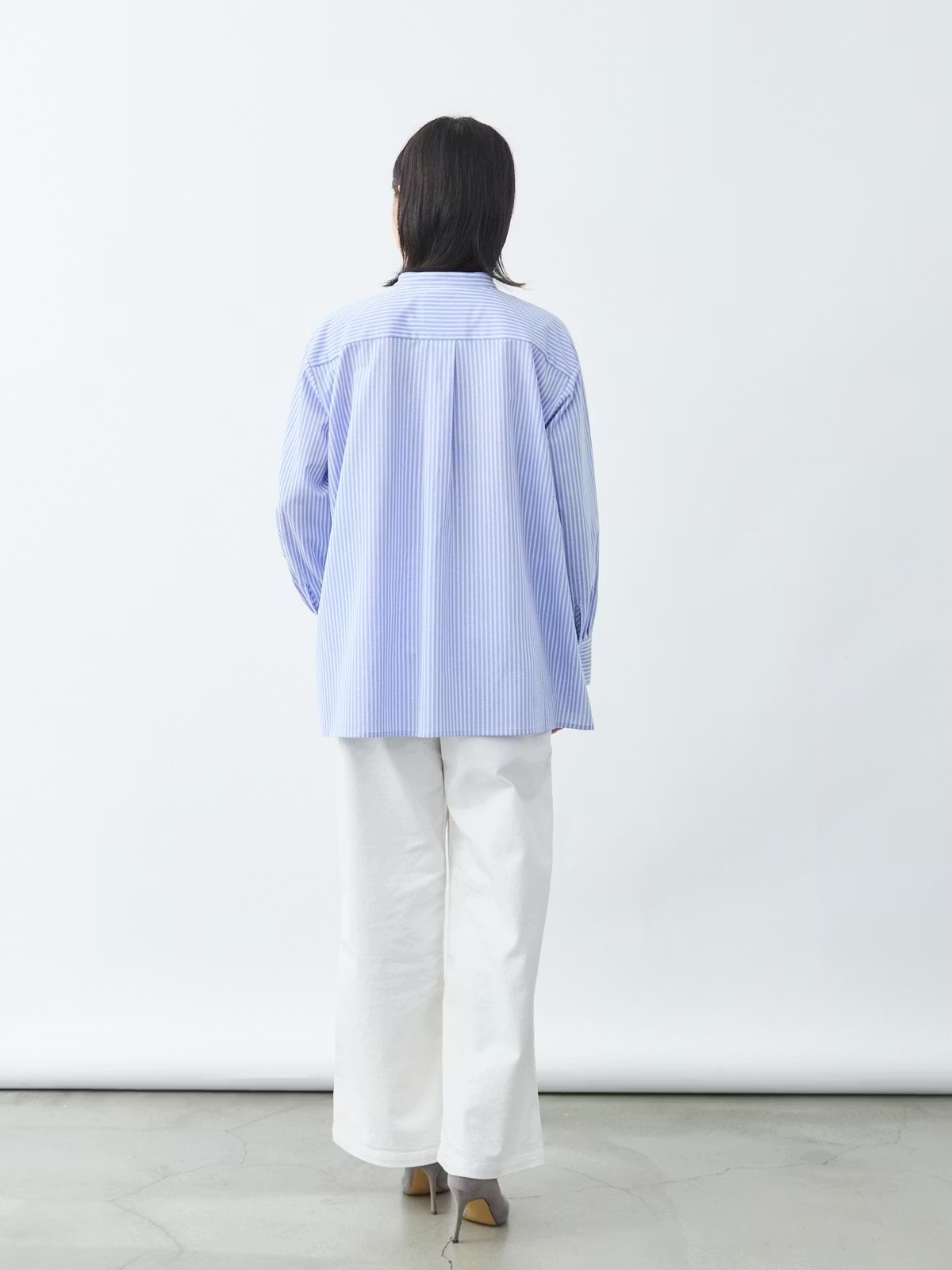 ストライプバンドカラーブラウス バランサーキュラー