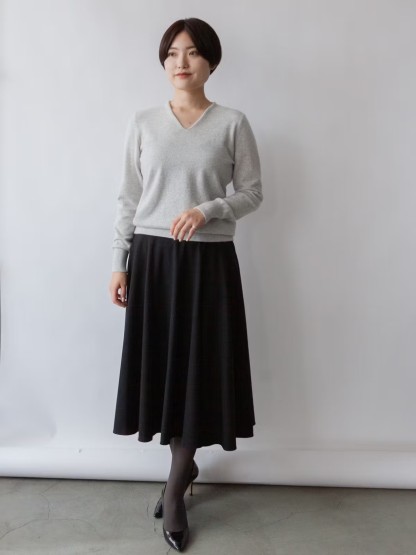 ノータックフレアスカート