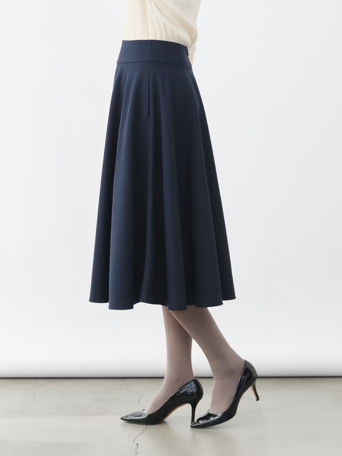 ノータックフレアスカート