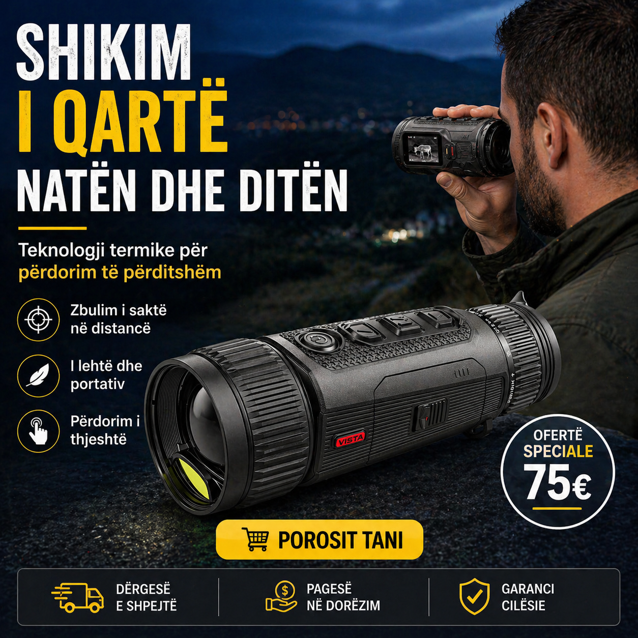 [Kopjo]Pajisje portative termike për imazhe Nocpix Vista H50R me diametër