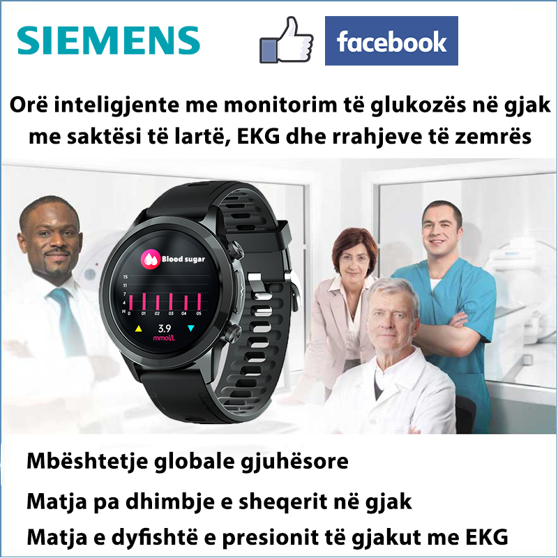 Ora e terapisë me lazer Siemens monitoron rrahjet e zemrës, presionin e gjakut dhe sheqerin në gjak.