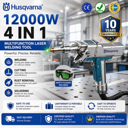 [Prvi na svetu 4-u-1 laserski pištolj] Husqvarna multifunkcionalni laserski pištolj snage 12000W