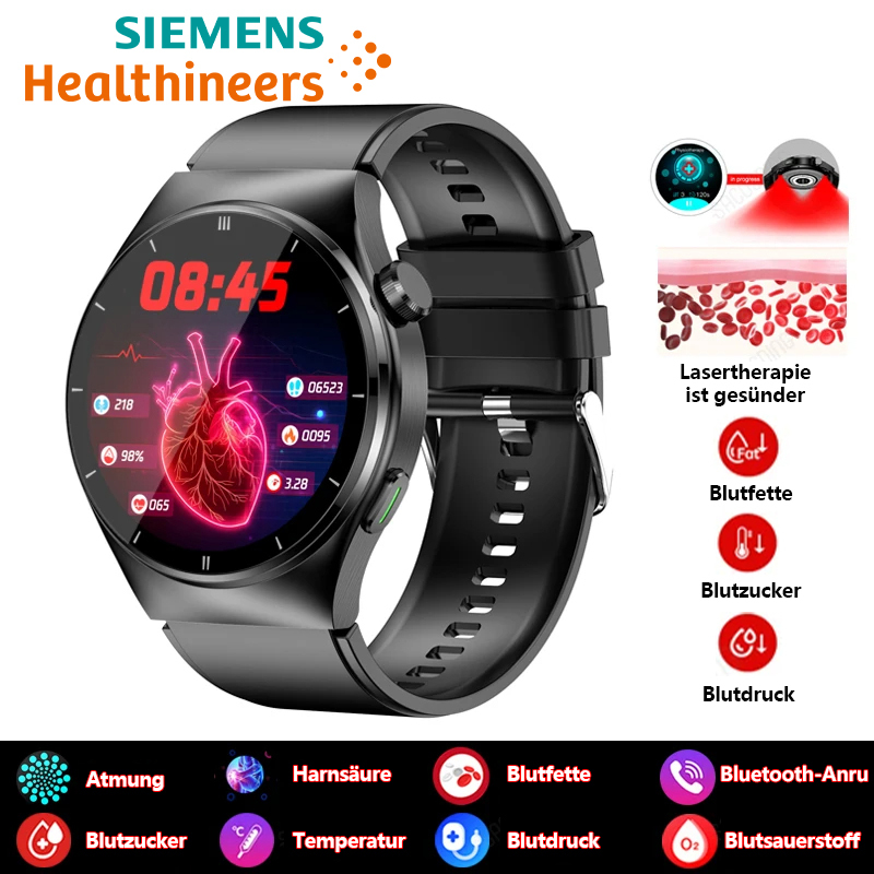 Die Lasertherapie-Uhr von Siemens überwacht Herzfrequenz/Blutdruck/Blutzucker