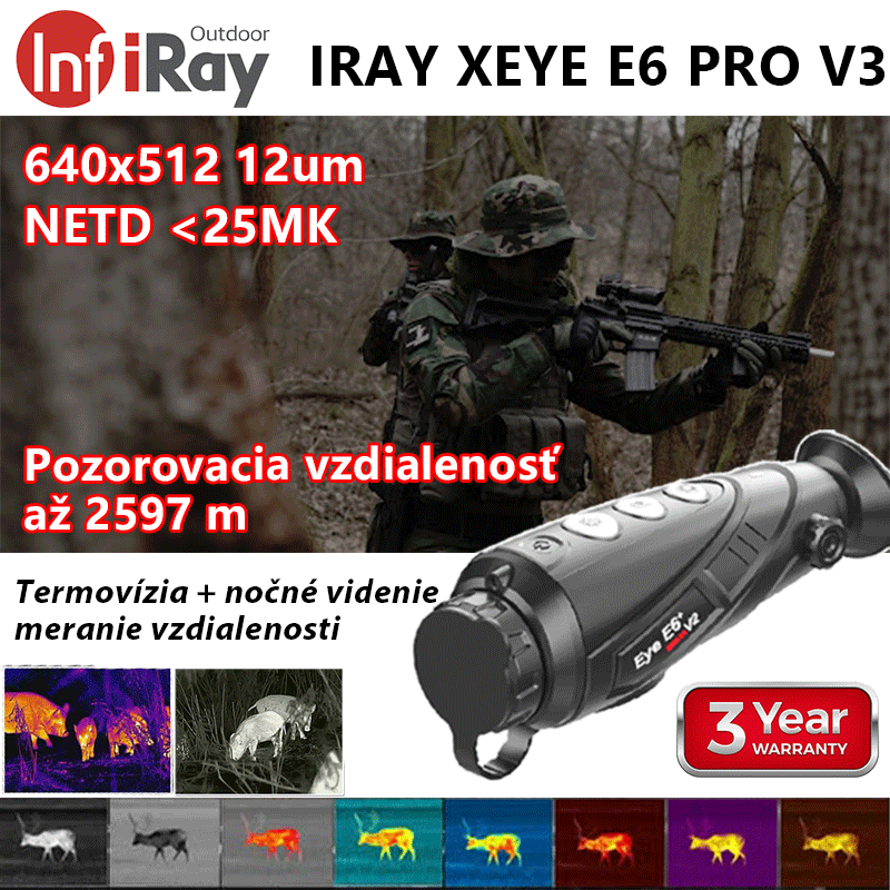 Termovízny monokulárny ďalekohľad Eye II E6 Plus Series V3.0