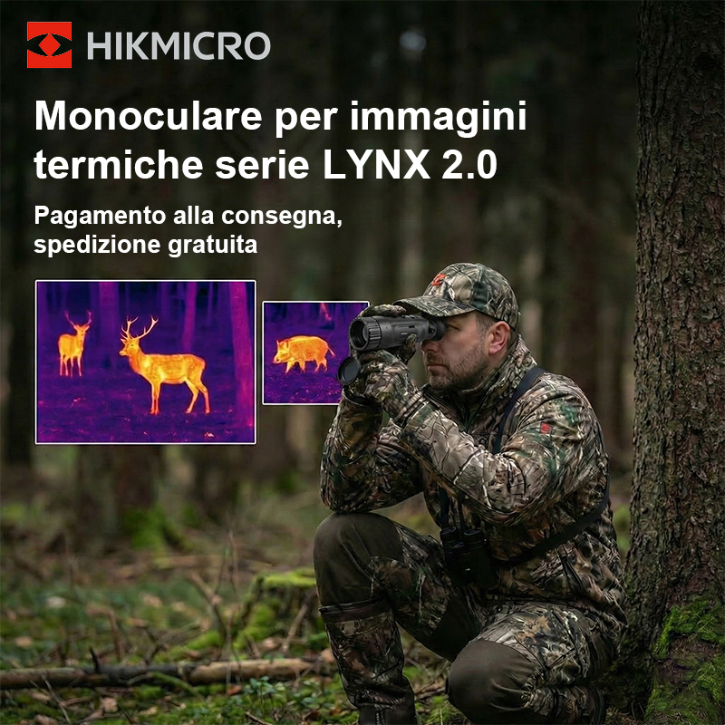 [Copy]Telescopio termografico HIKMICRO LYNX 2.0 con una distanza di osservazione fino a 1800 m