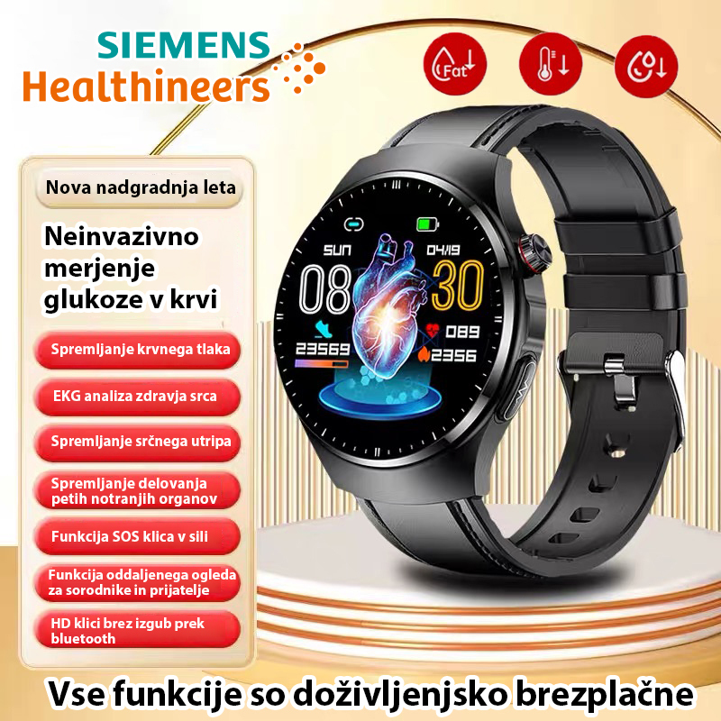 Siemensova ura za lasersko terapijo spremlja srčni utrip/krvni tlak/krvni sladkor