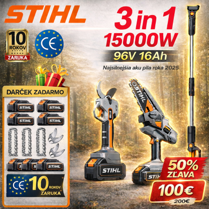 🎁Sada akumulátorovej motorovej píly STIHL 10 palcov, 15 000 W s dlhou rukoväťou a predĺžiteľným nožom na vetvy.🎉🎉