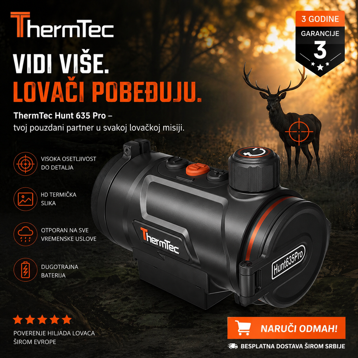 Termalni nišani THERMTEC HUNT PRO serije
