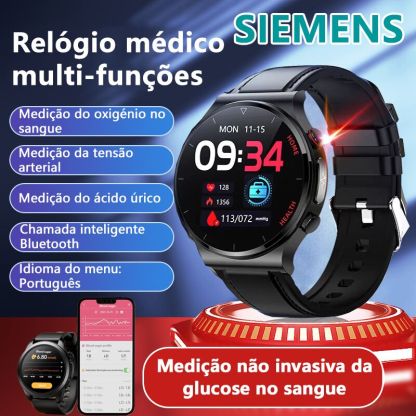 [Copy]O Siemens Laser Therapy Watch monitoriza o ritmo cardíaco/pressão arterial/açúcar no sangue