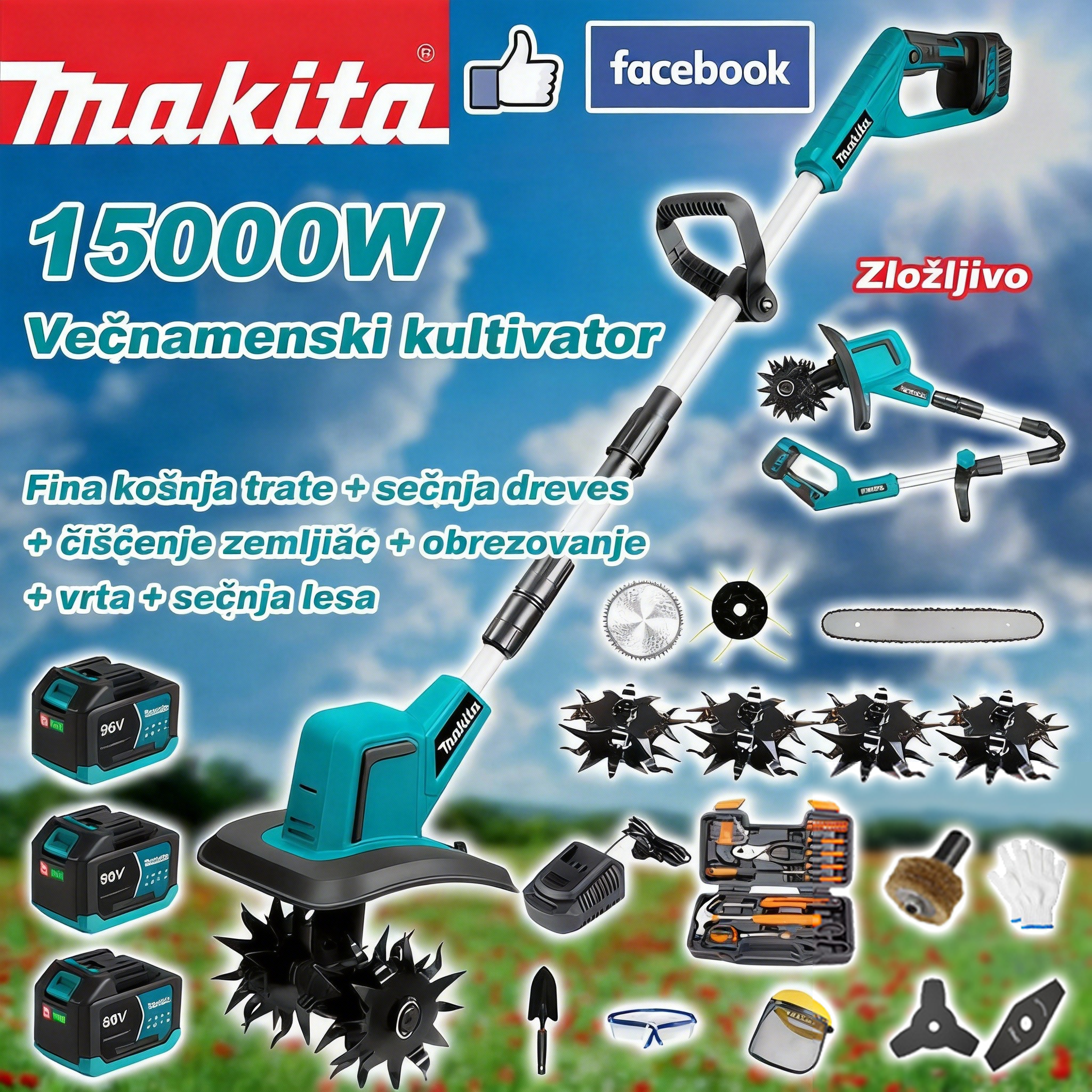 Makita večnamenski litij-ionski akumulatorski frezer (50 % popust)