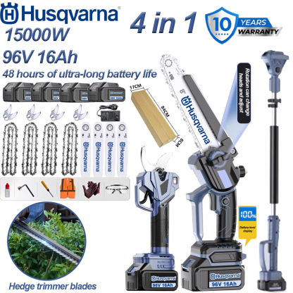 Zahradní sada Husqvarna 15000W 4 v 1 (nůžky na větve + motorová pila)