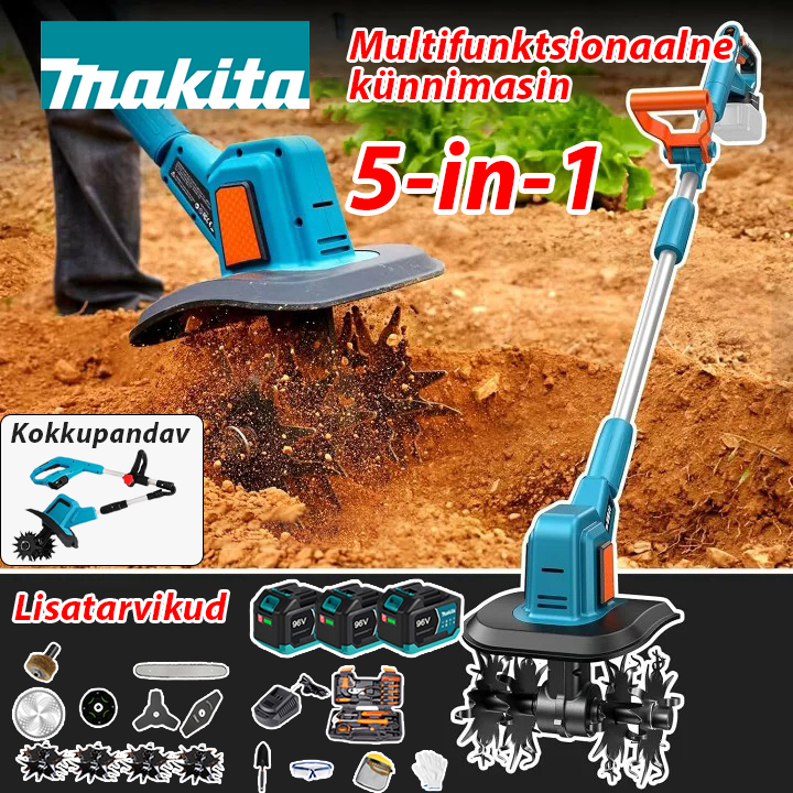 Makita multifunktsionaalne elektriline mullafrees (50% soodsam)