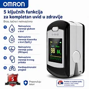 OMRON 10 u 1 neinvazivni merač glukoze u krvi – brzo merenje bez uboda, za kućnu upotrebu