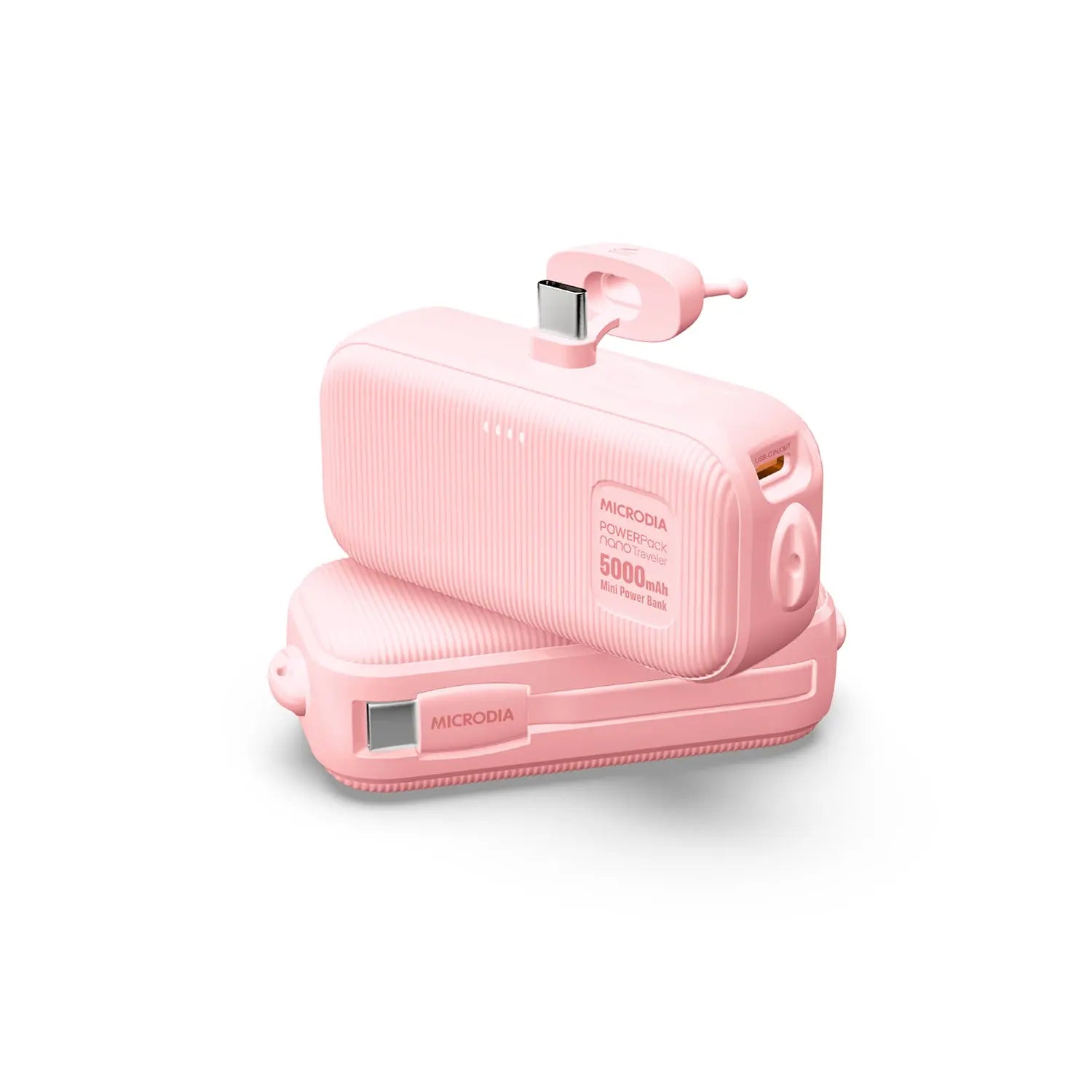 MICRODIA PowerPack Nano Traveler 10W 5000mAh 二合一流動電源 手機充電寶 迷你尿袋 直插式補能 紫色 澳門保養