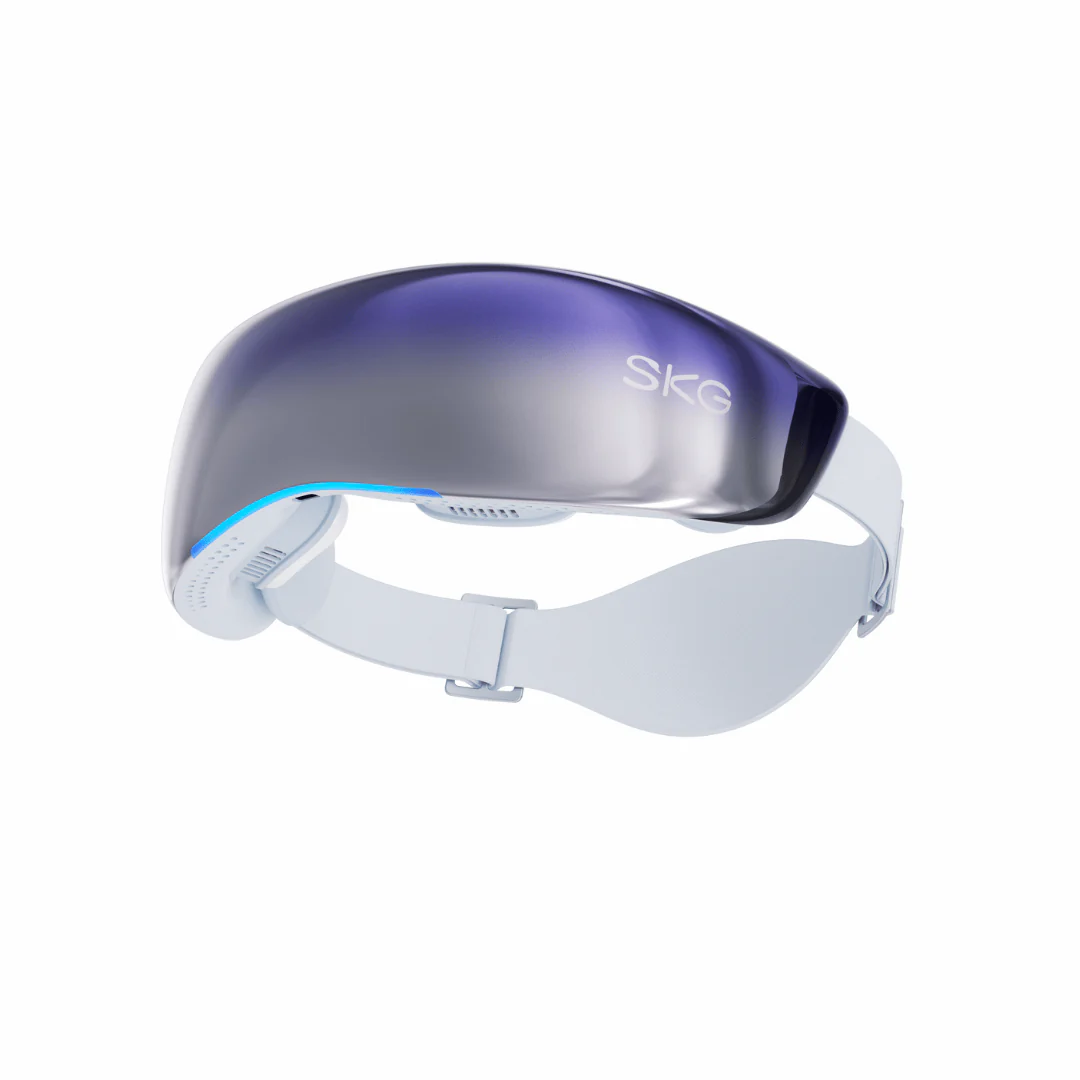 SKG智能眼部按摩儀KS700-E 電鍍銀鏡面 智能氣壓揉捏 恆溫熱敷 藍牙音樂 摺疊便攜 澳門保養