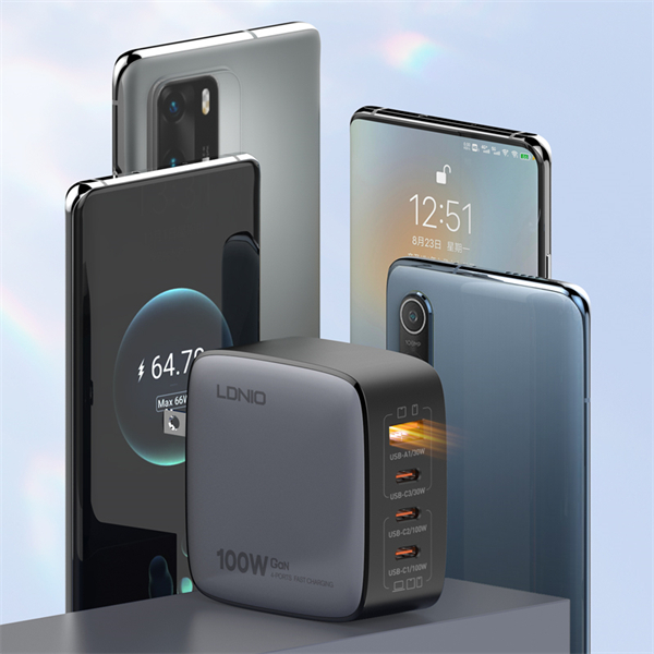 LDNIO 力德諾 Q408 100W GaN 氮化鎵 四口超級快充 手機筆電通用 PD QC 快充充電器 智慧分流 澳門保養