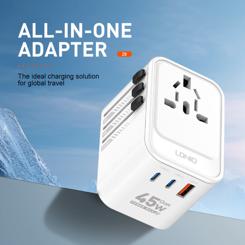 LDNIO 力德諾 全球通用轉換插頭 3口USB 快速充電 手機平板通用 旅遊適配器 阻燃安全材料 澳門保養