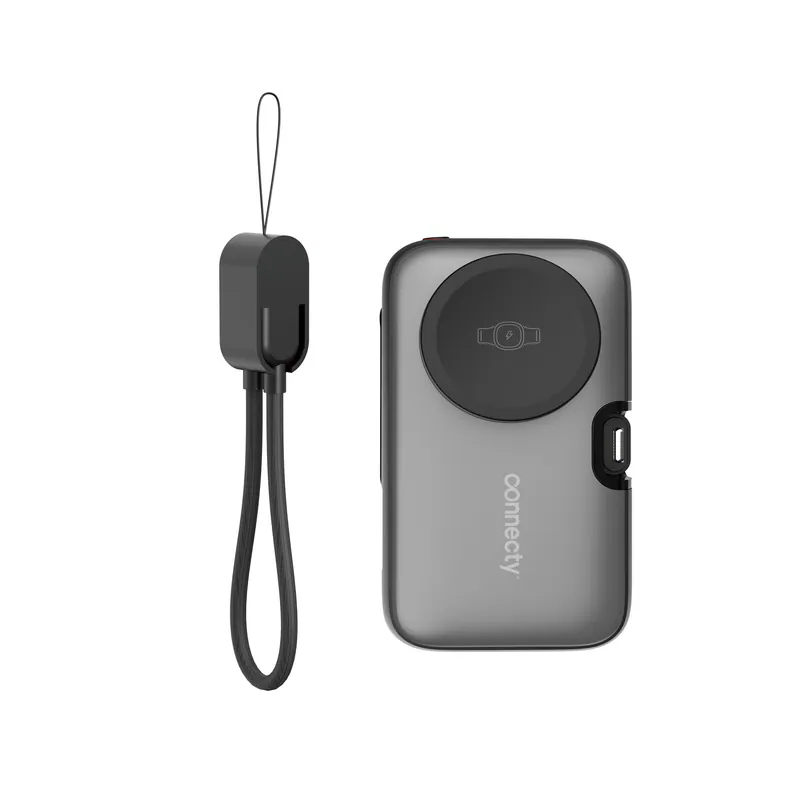 Connecty PowerTrio 5000mAh 4-in-1 Power Bank Black 超薄便攜磁吸高速行動電源 澳門保養