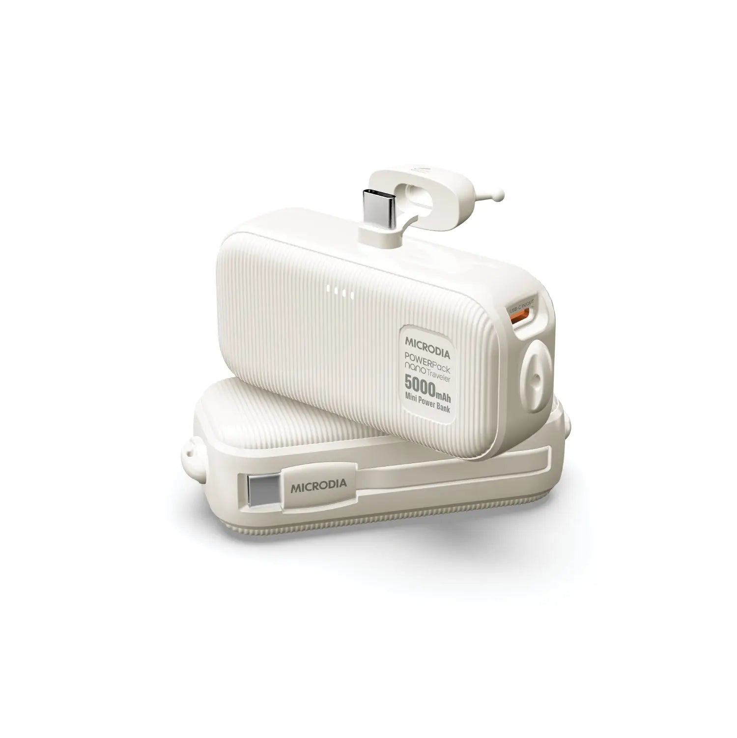 MICRODIA PowerPack Nano Traveler 10W 5000mAh 二合一流動電源 手機充電寶 迷你尿袋 直插式補能 紫色 澳門保養