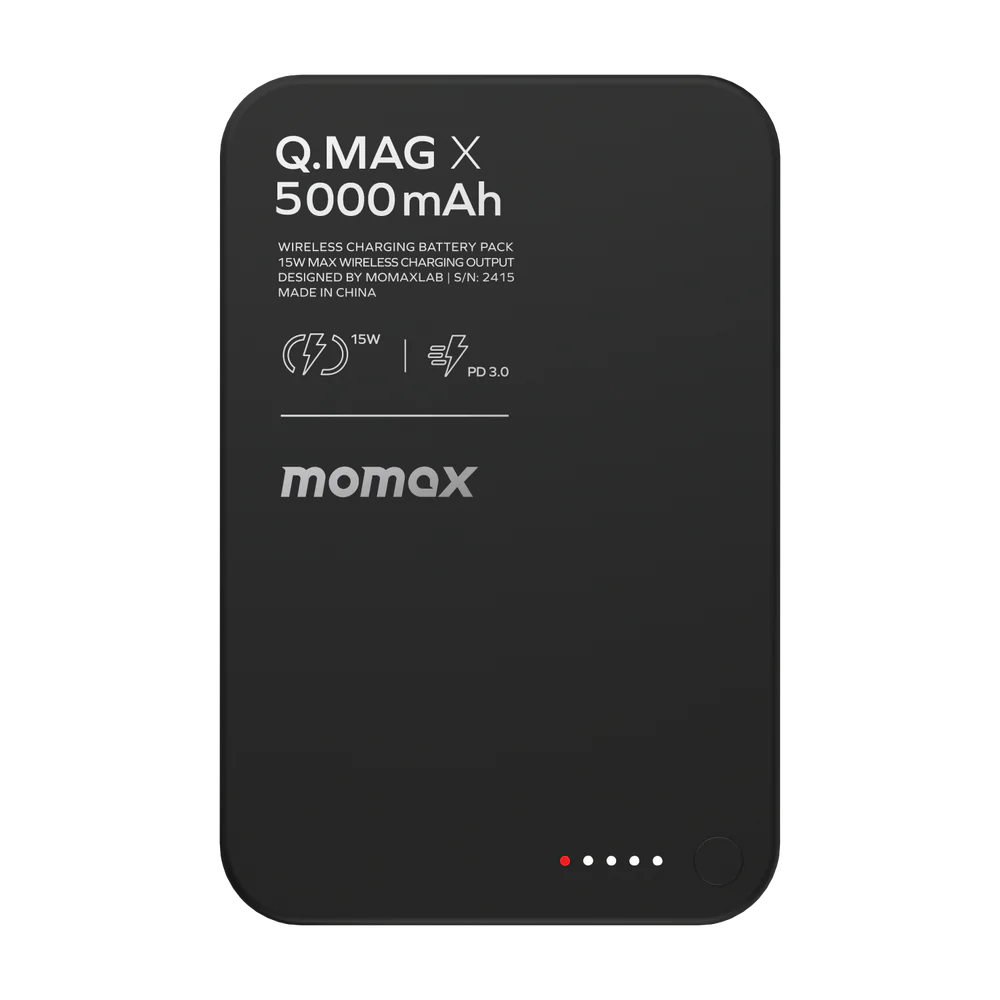 MOMAX Q Mag X 充電寶 超薄磁吸流動電源 5000mAh 澳門保養