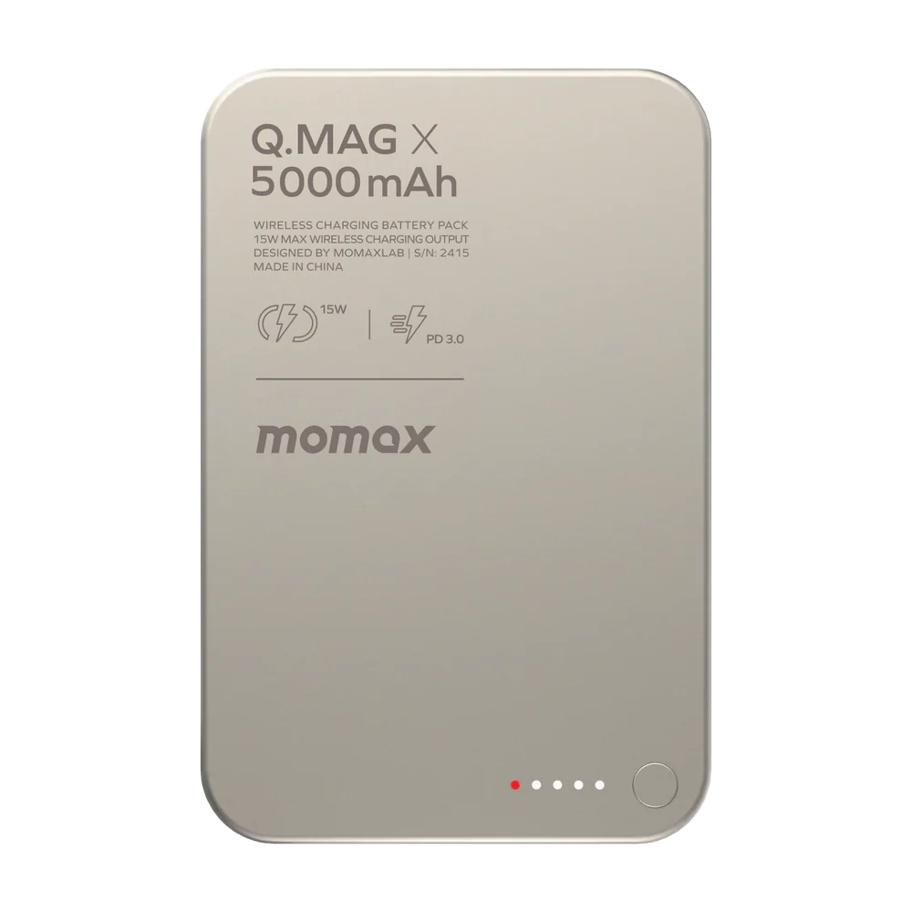 MOMAX Q Mag X 充電寶 超薄磁吸流動電源 5000mAh 澳門保養
