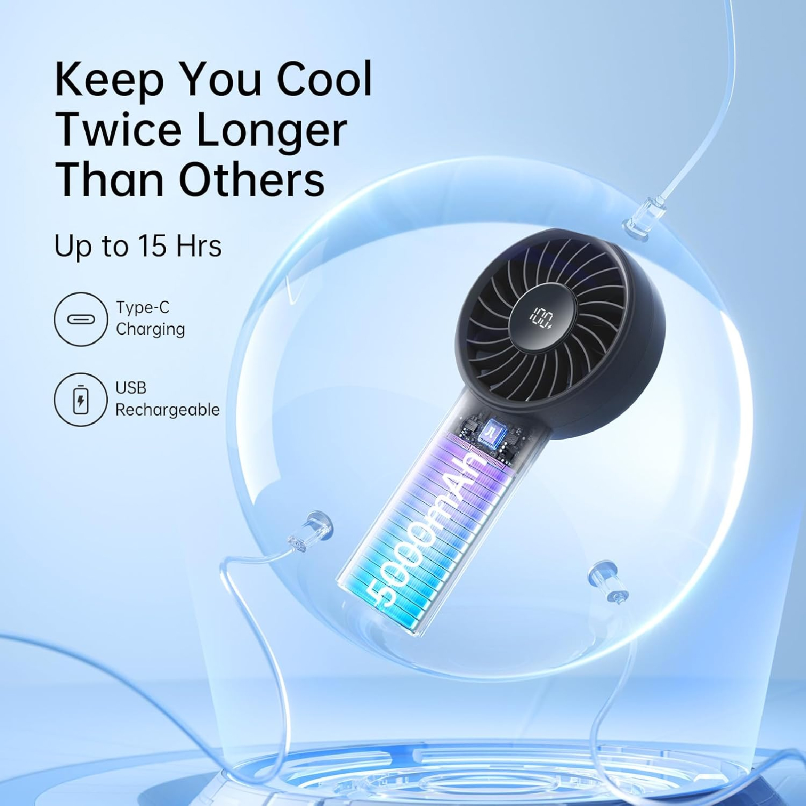 JISULIFE Handheld Fan Life4 3600mAh 手持風扇 澳門保養