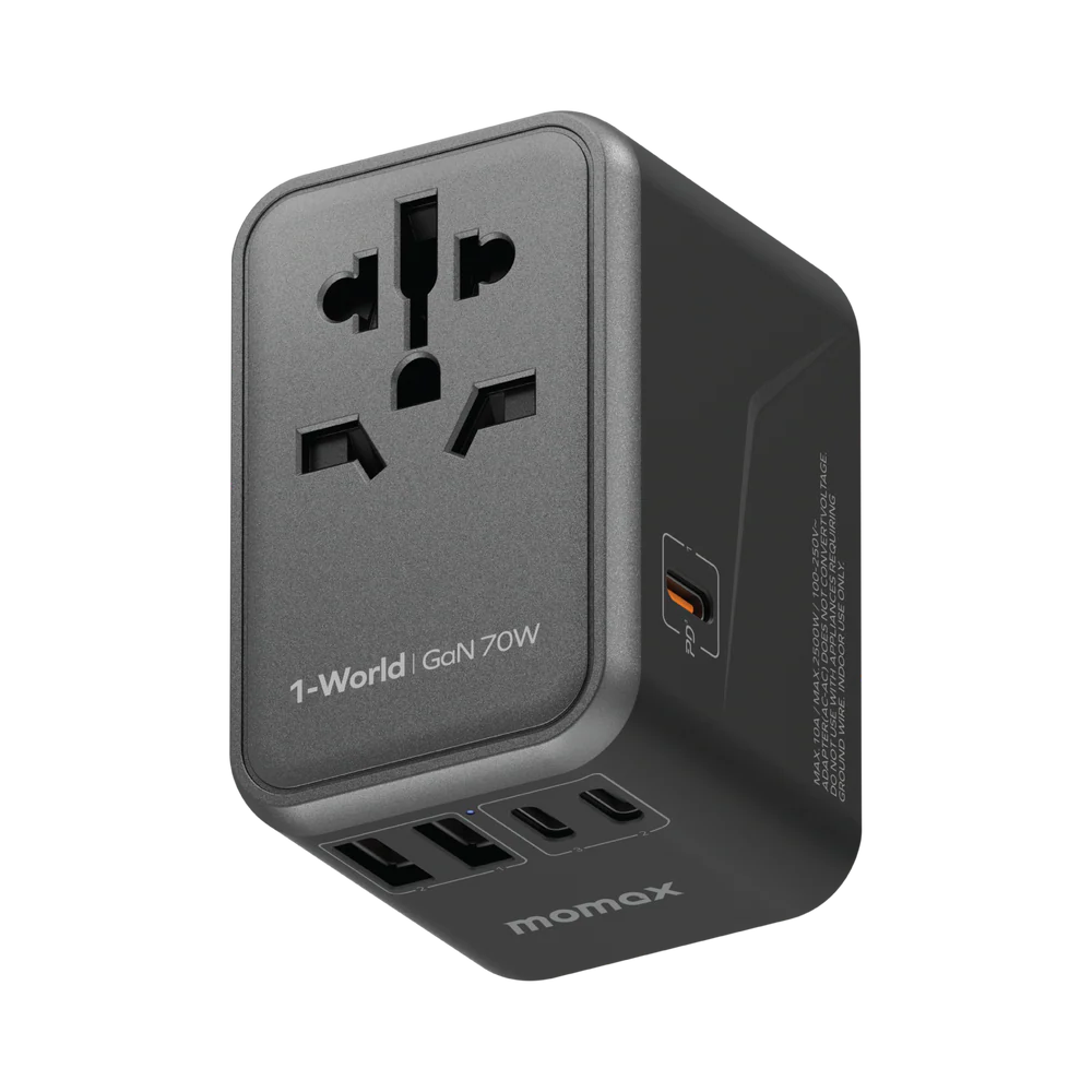 Momax 1 World 70W GaN 旅遊插座 多國轉換 澳門保養